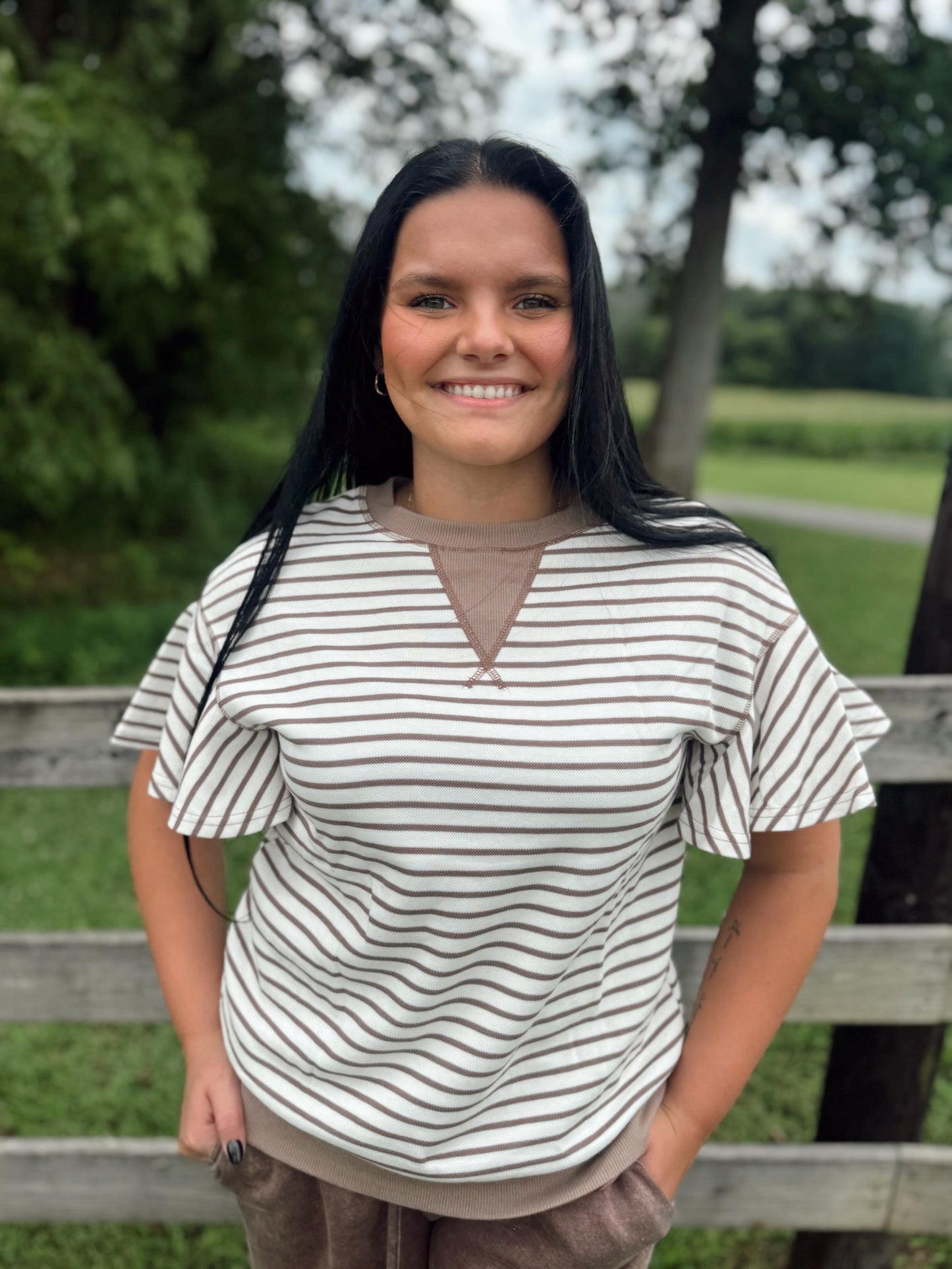 Falling For You Striped Top