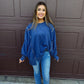 Front Porch Mornings Sweater - Navy