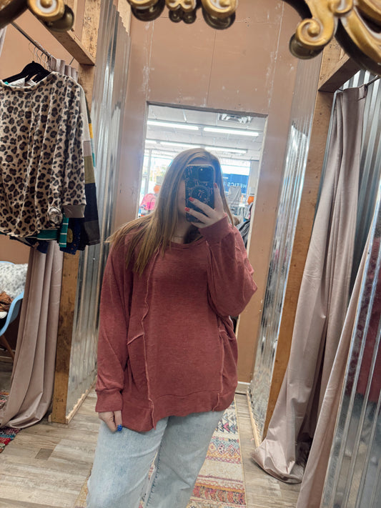 DB - Burgundy Crewneck ET935-H