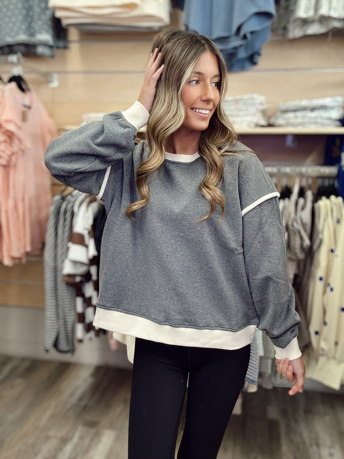 Lead The Way Sweater - Charcoal
