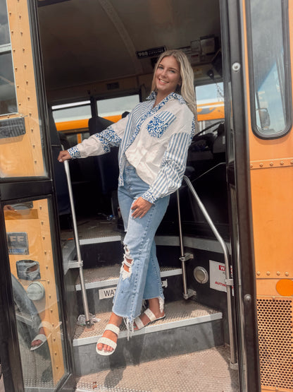 Dralin' Details Long Sleeve Top