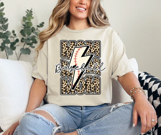 Baseball Mom x3 Graphic Tee - Adult