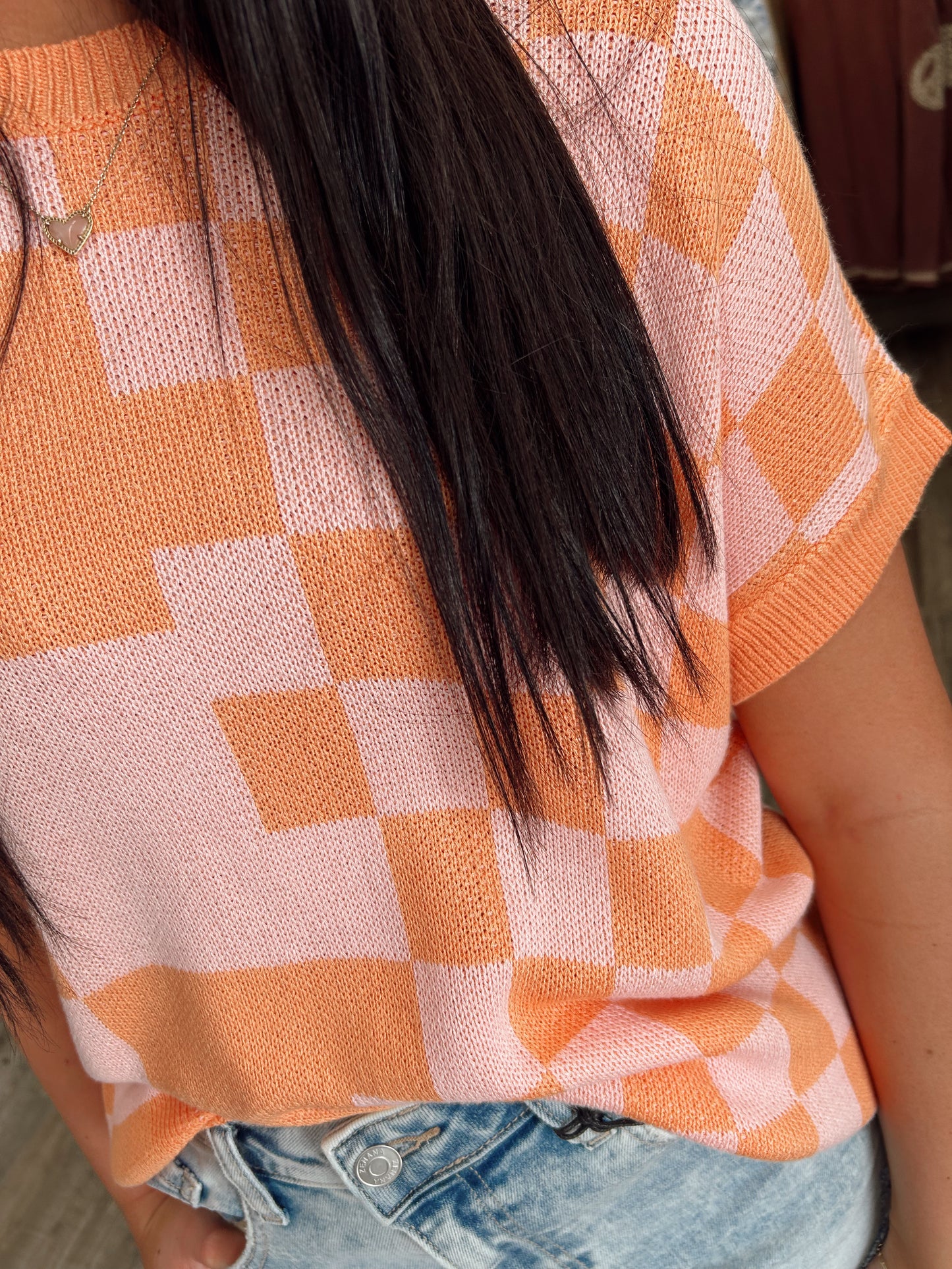 Wish You Well Checkered Top - Mango