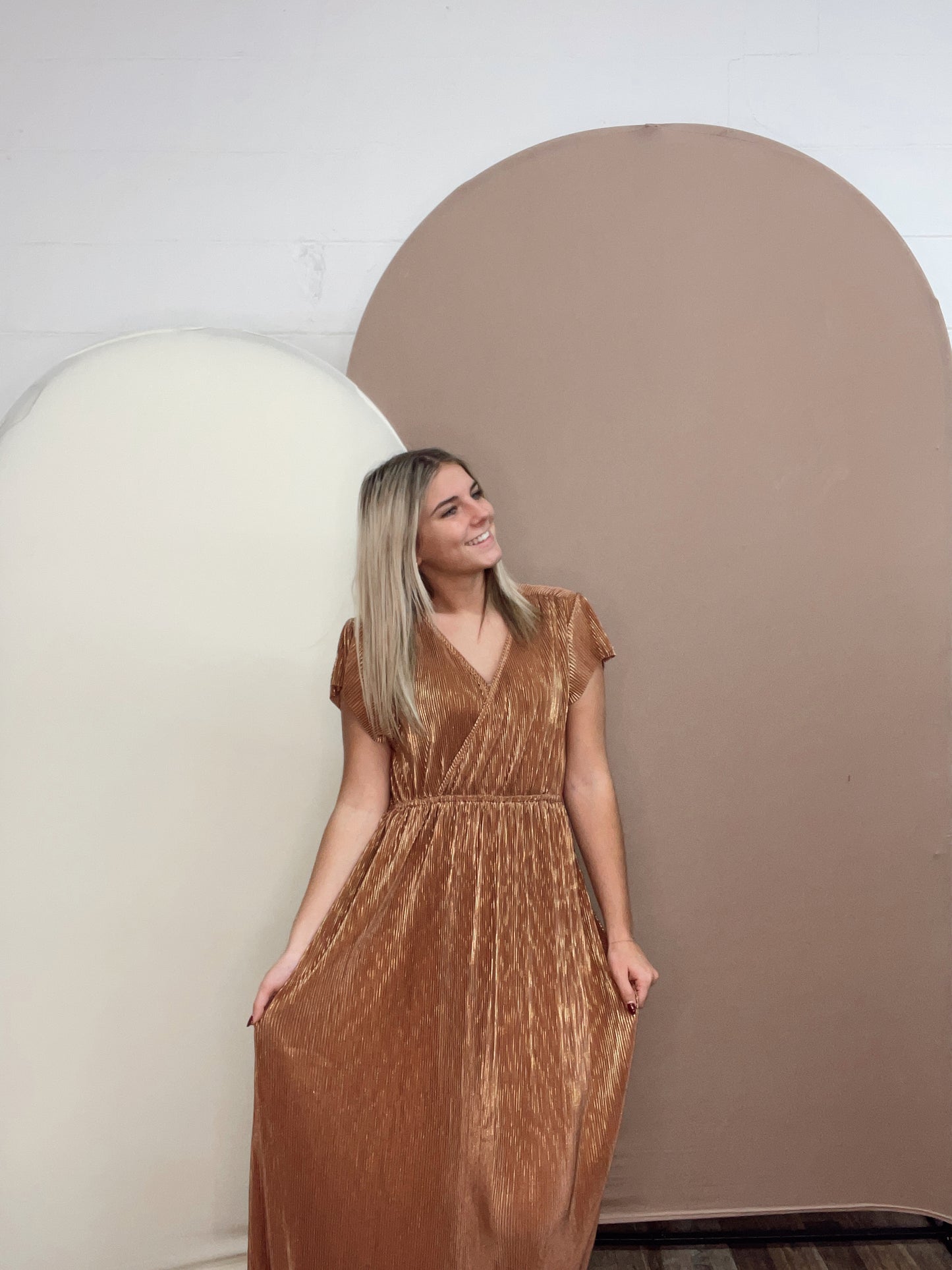 Feeling Fancy Metallic Maxi Dress {2 Colors}