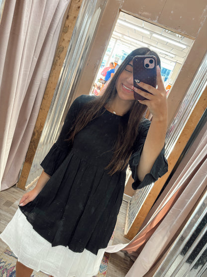 DB - Black Dress With Ruffle