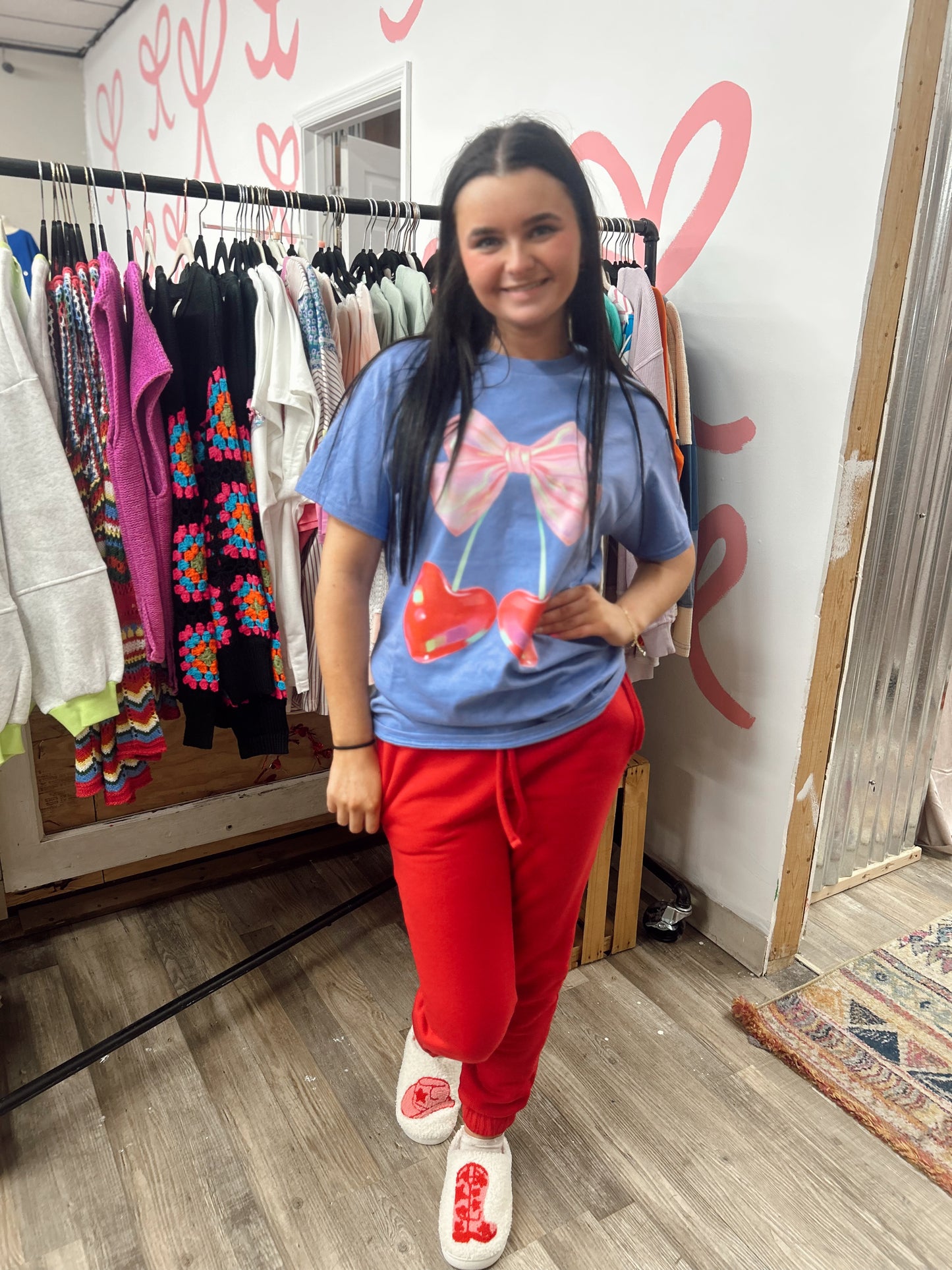 Cozy Queen Jogging Pants - Ruby