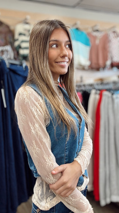 Day Dream Lace Top - Nude
