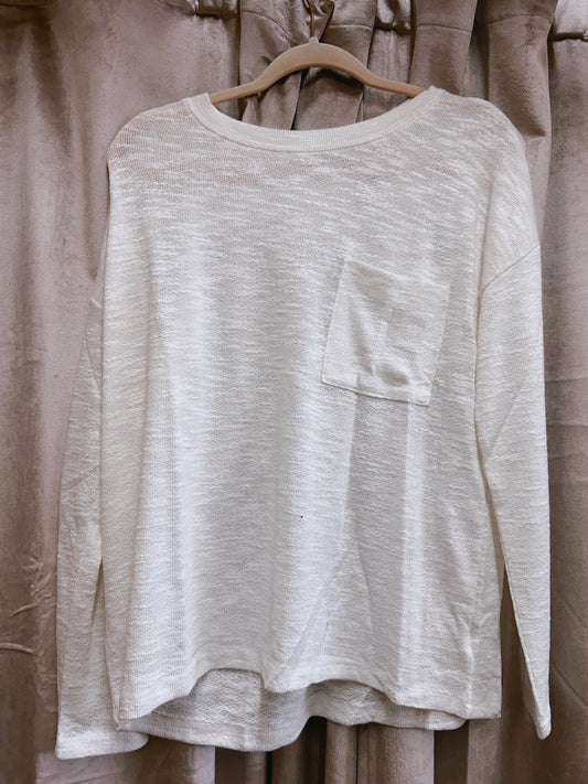 Hacci Long Sleeve Top - Ivory
