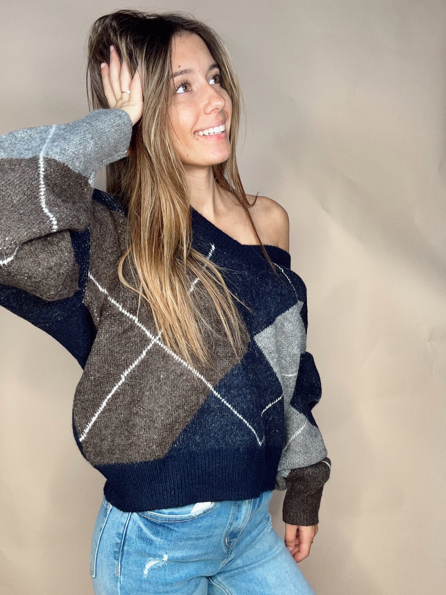 Smart Girl Plaid Sweater