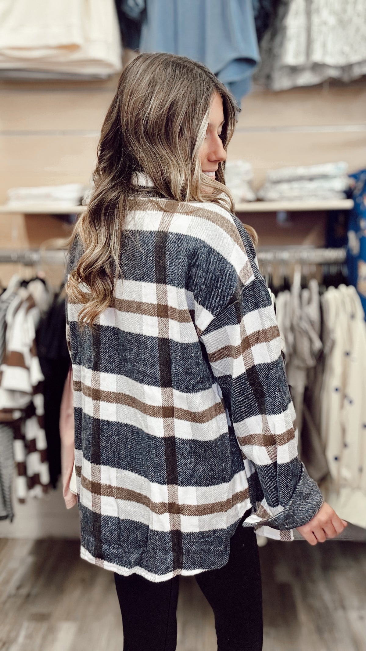 Pumpkin Patch Princess Flannel - Navy