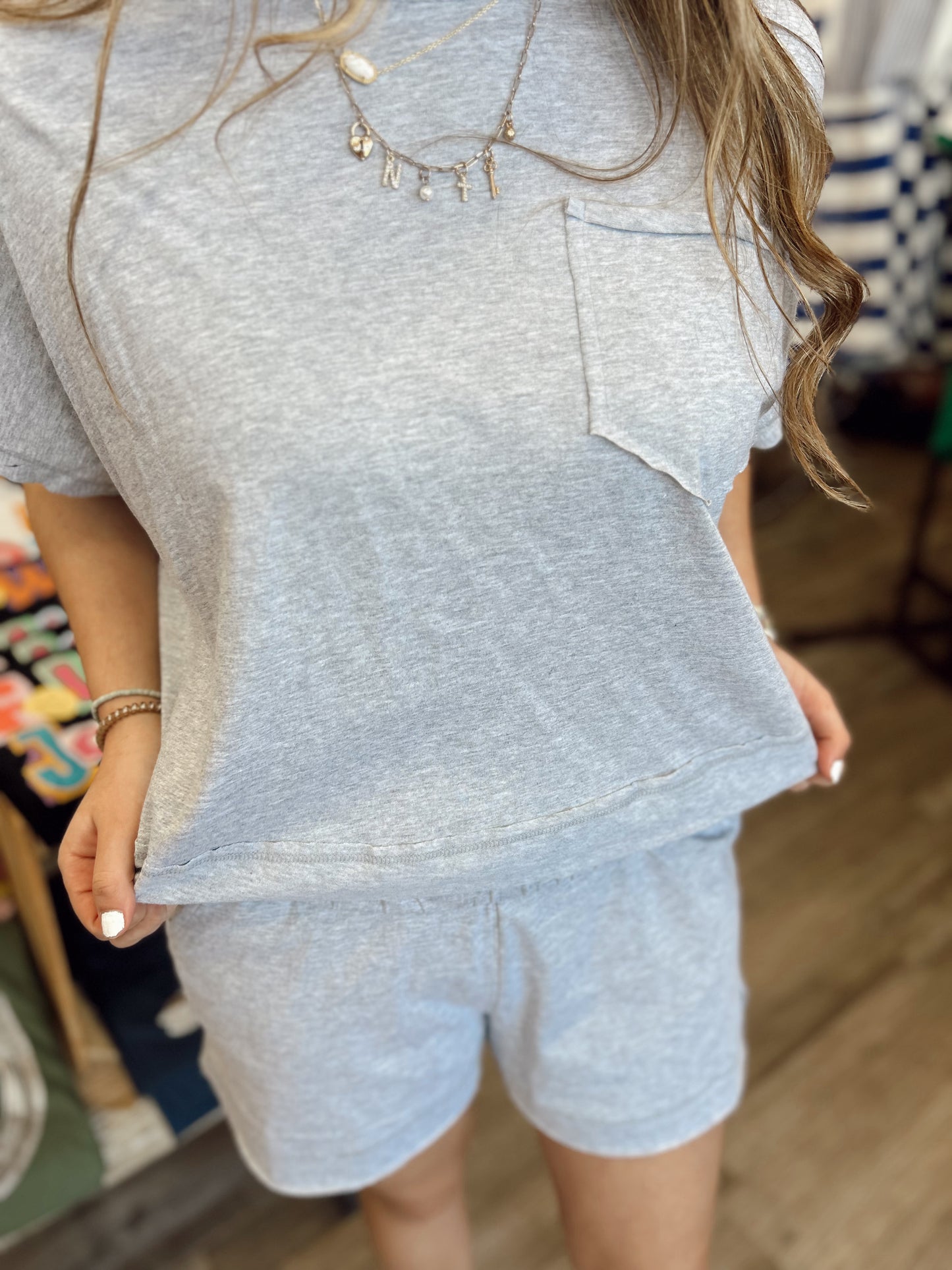 Boardwalk Babe 2 Piece Set - Heather Grey