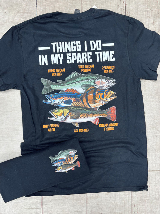 Things I Do In My Spare Time.. Fish Short Sleeve Graphic Tee