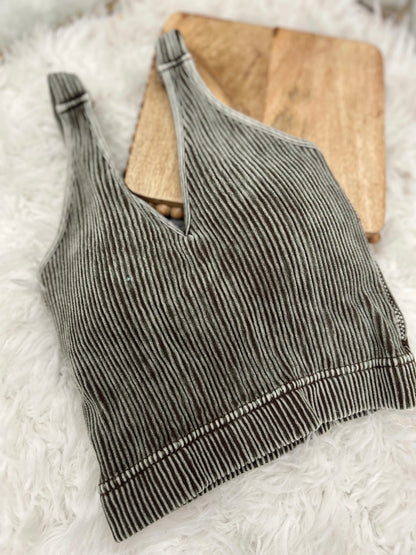 DOORBUSTER Ribbed Bralette - Brown