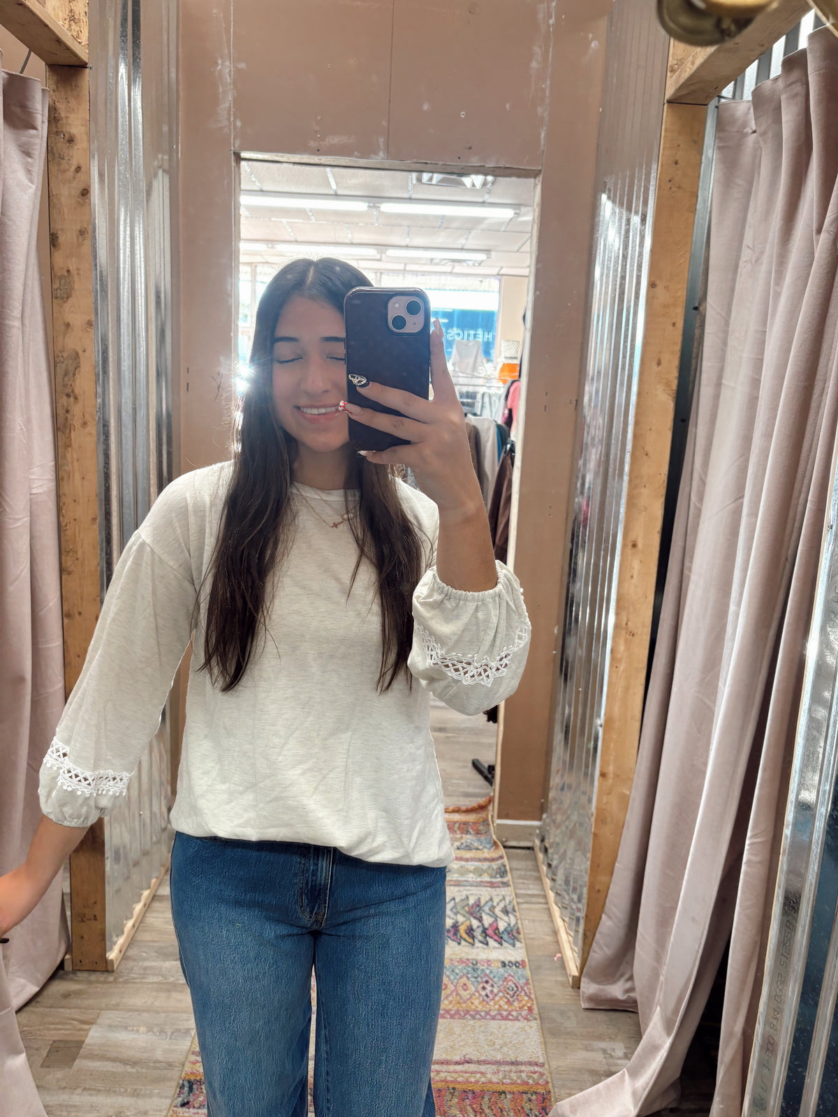 DB - Oatmeal 3/4 Length Top