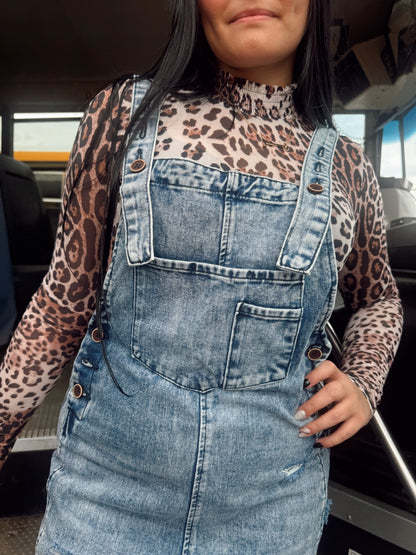 Your Fault Mesh Cheetah Top