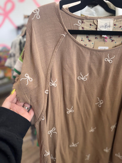 Sweet Nothings Linen Bow Top