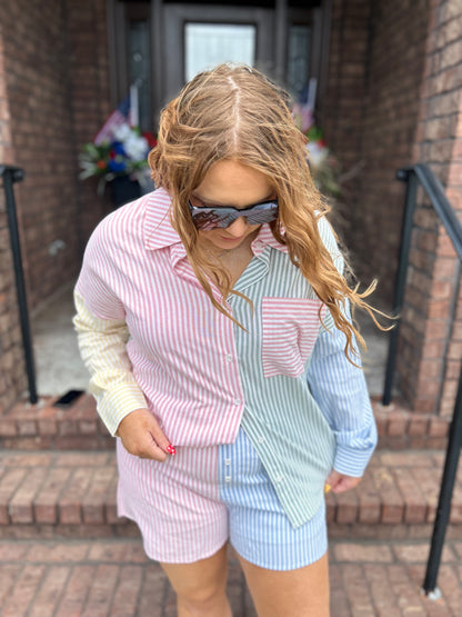 Slow Ride Summer Striped Set