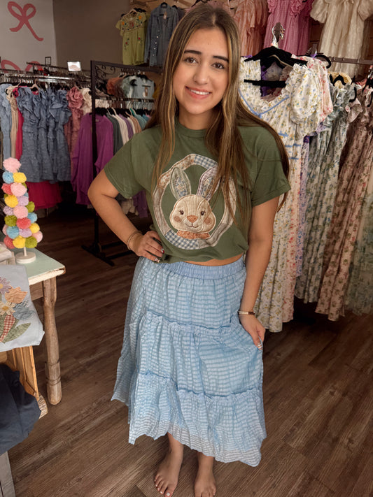 Looky Here Textured Skirt - Periwinkle