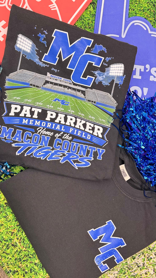 MC Tigers Pat Parker Field Football Graphic Tee