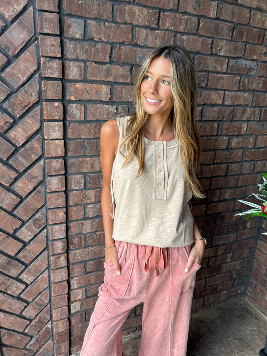 Fun We Have Tank - Taupe