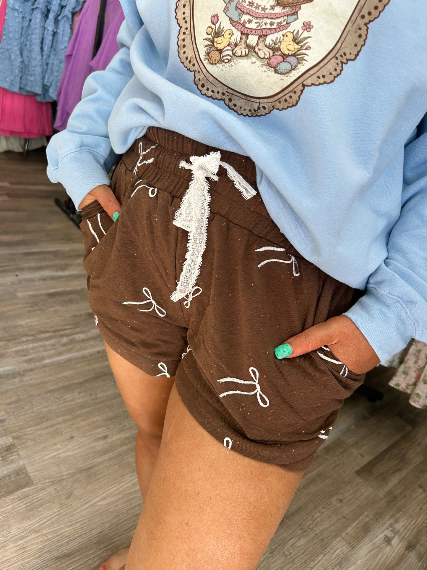 Beautiful In Bows Shorts - Brown
