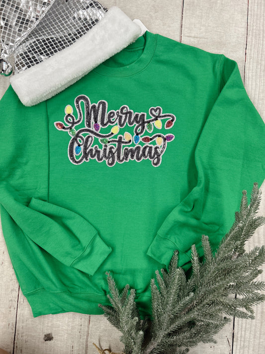 Merry Christmas Lights Sweatshirt