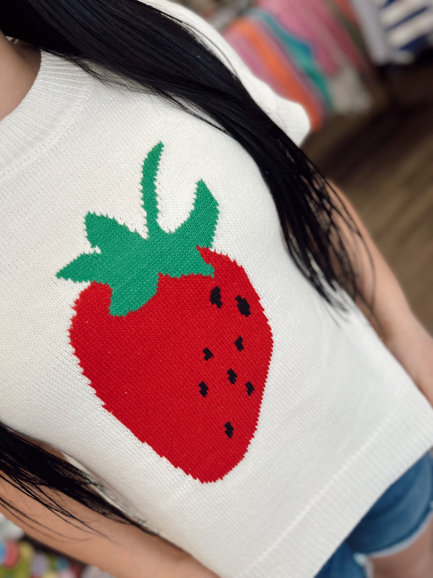 Strawberry Fields Sweater Top