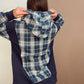 Midnight Blues Plaid Pullover