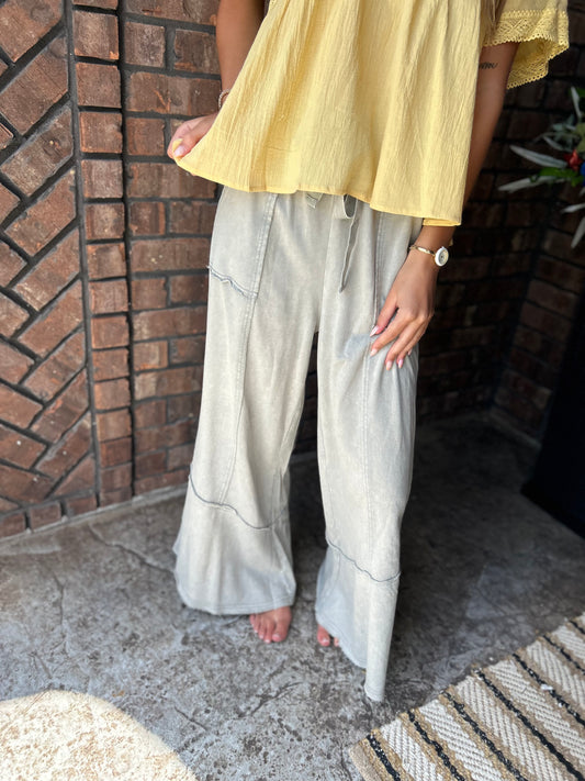 Talk Sweet To Me Flare Pants - Sleet
