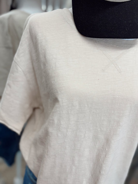DOORBUSTER Boxy Top - Sand Beige