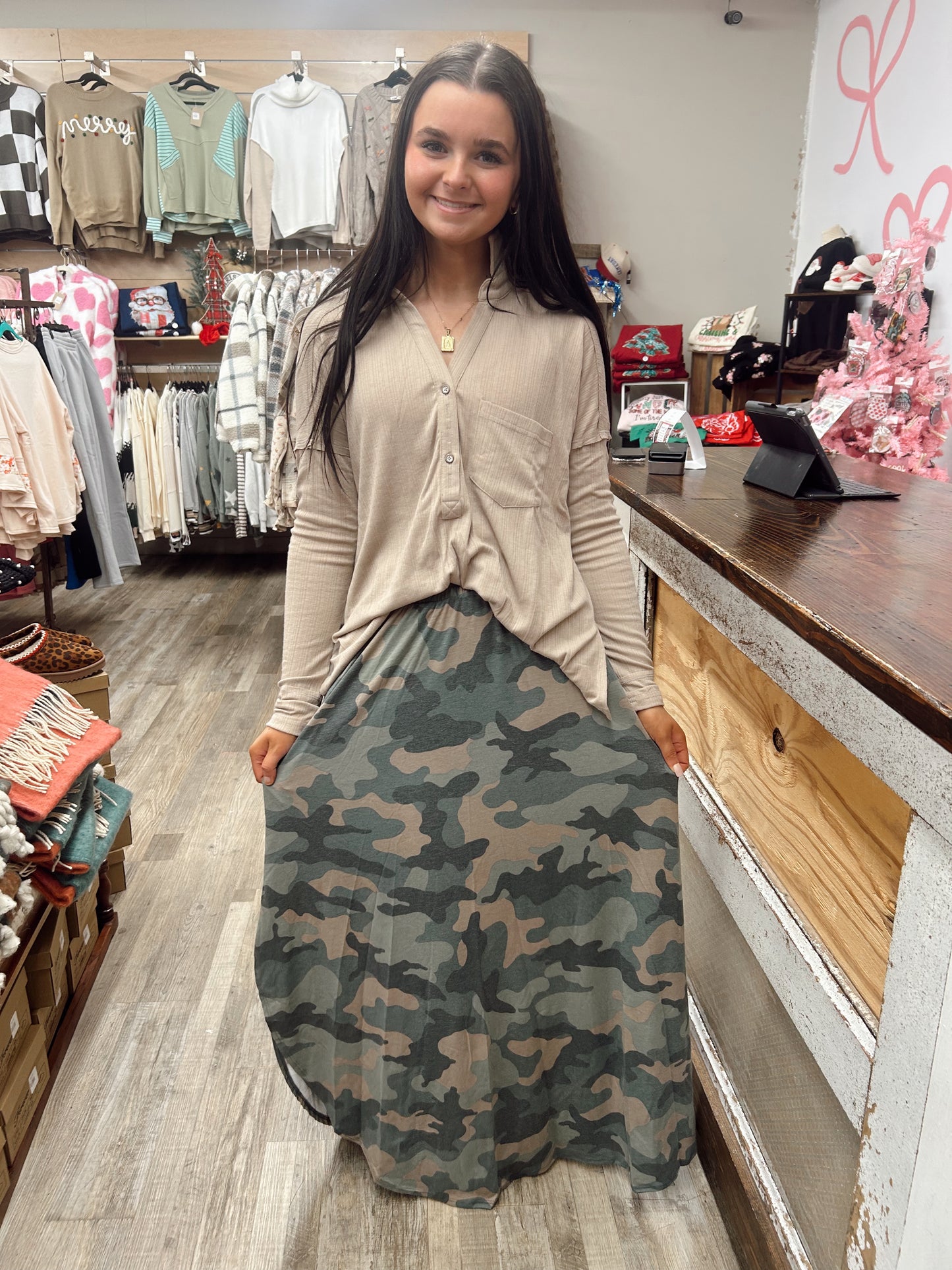 Back Home Babe Camo Skirt
