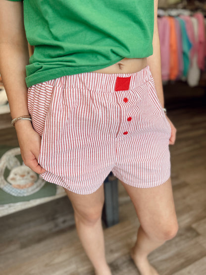 Summer Mix Boxer Shorts - Red Stripes