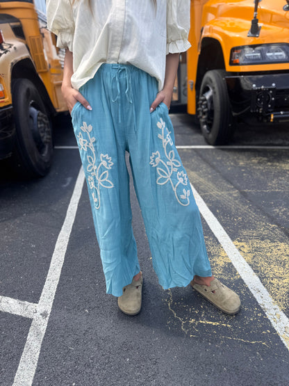 Off For Today Flare Pants - Jade