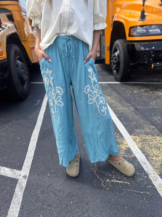 Off For Today Flare Pants - Jade