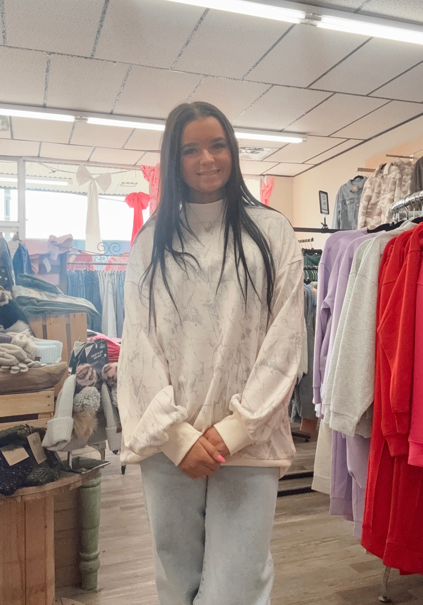 Try Hard Camo Mock Neck Sweatshirt