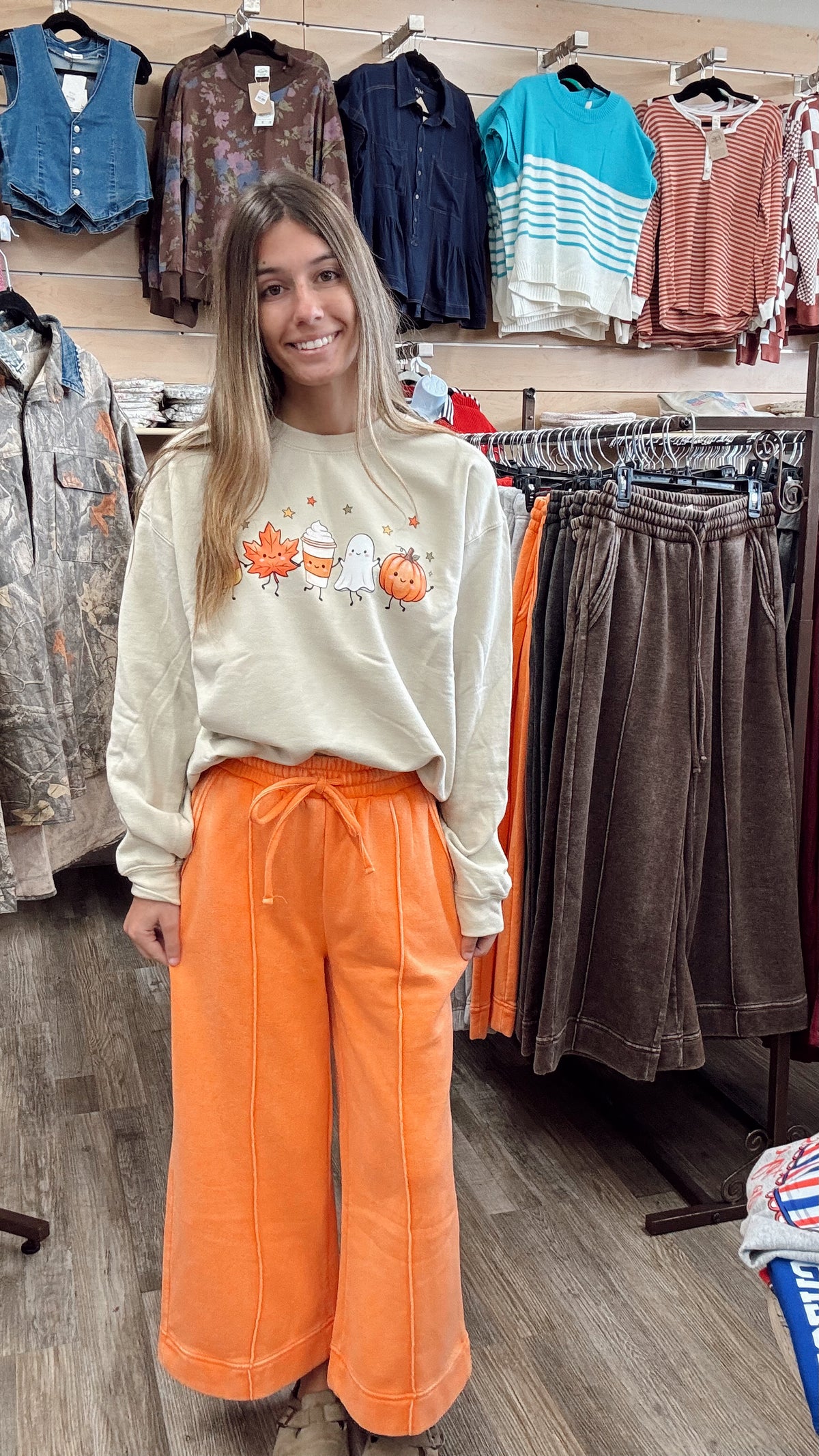 Laid Back Babe Barrel Pants - Orange