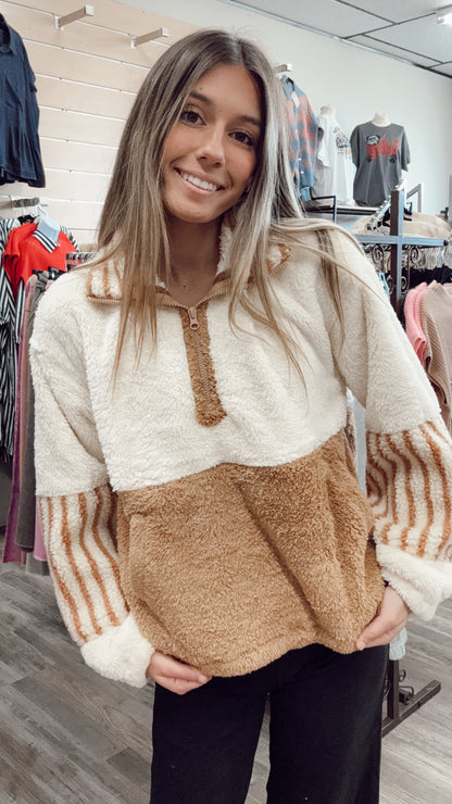 Cozy Little Thing Half-Zip Pullover - Cream