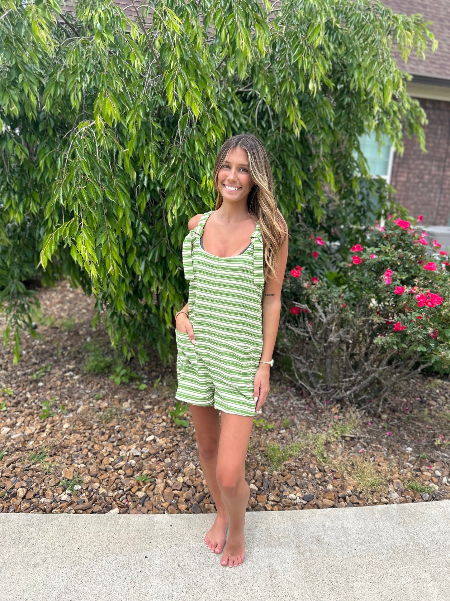 Wonderful Day Striped Romper
