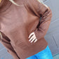 Pumpkin Patch Cozy Turtleneck Sweater - Chestnut