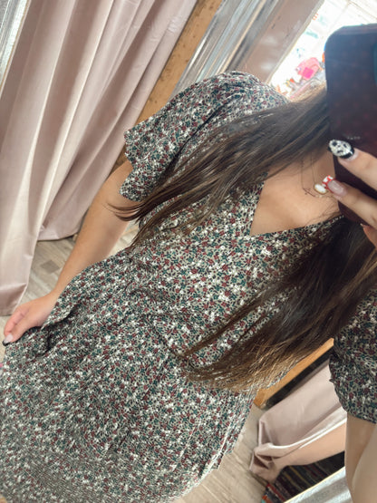 DB - Floral Olive Midi Dress
