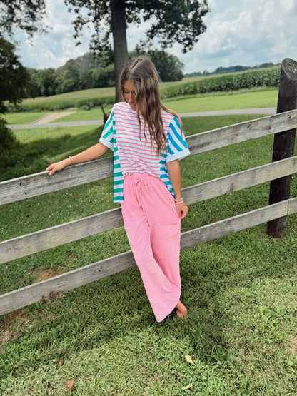 Easy Does It Striped Oversized Top