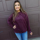 Sweater Weather Oversized Sweater - Cherry