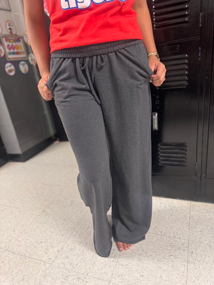 DOORBUSTER WIDE LEG SWEATPANTS - Charcoal