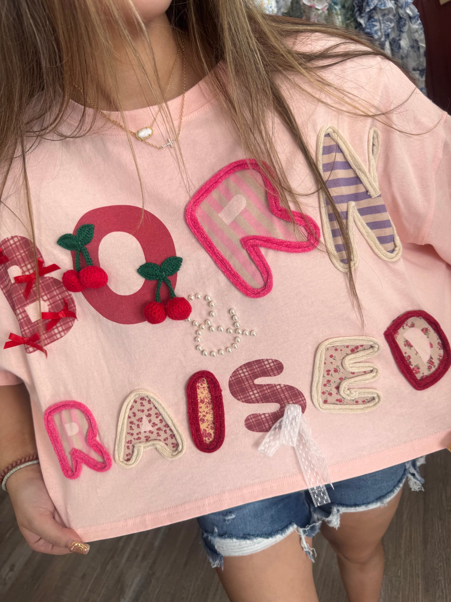 Born & Raised Cropped Top - Blush