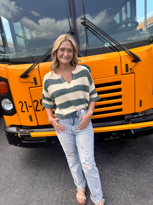 Glad You're Here Sweater Top - Ash Jade
