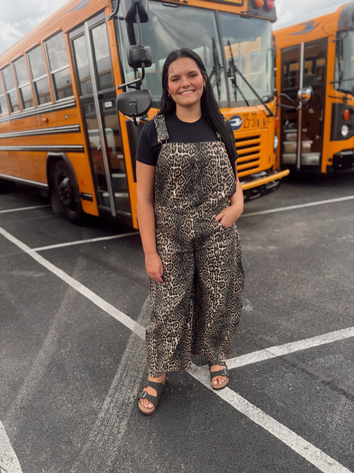 Wild Girl Cheetah Overalls