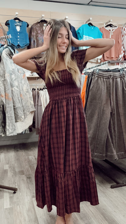Apple Pickin Plaid Dress