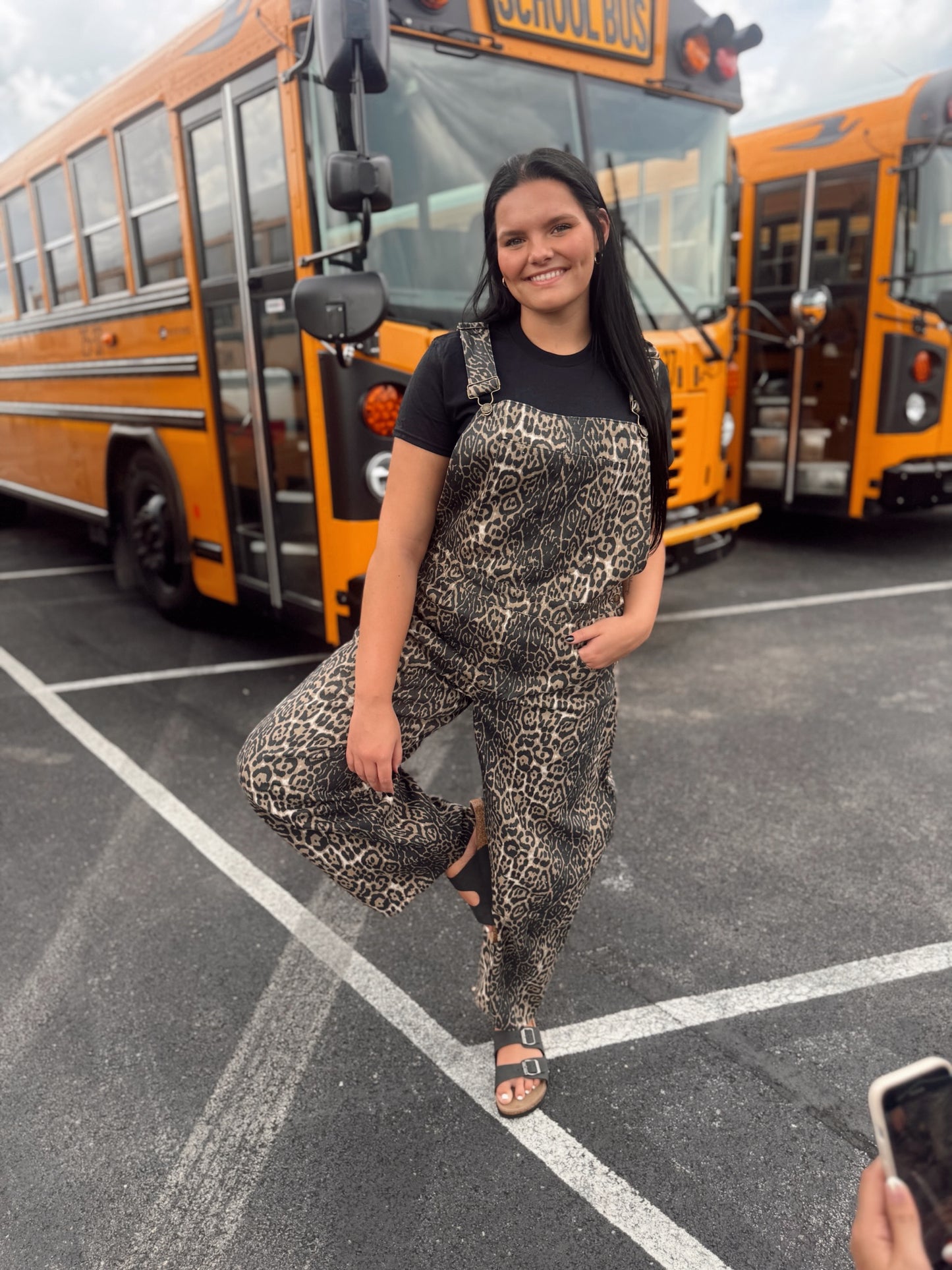 Wild Girl Cheetah Overalls