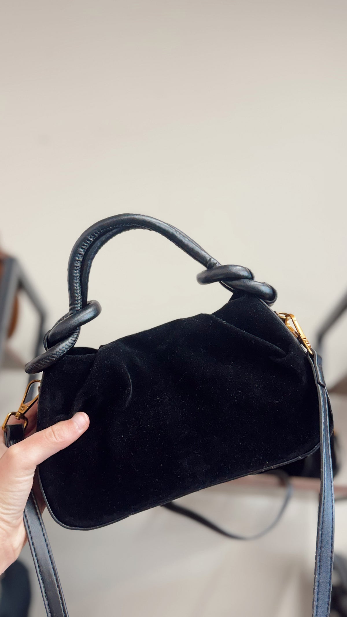 Suede Mini Purse - Black