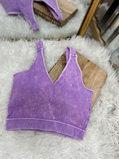 DOORBUSTER Ribbed Bralette - B Violet